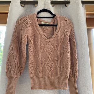 Abercrombie cord pink sweater XS (runs big)